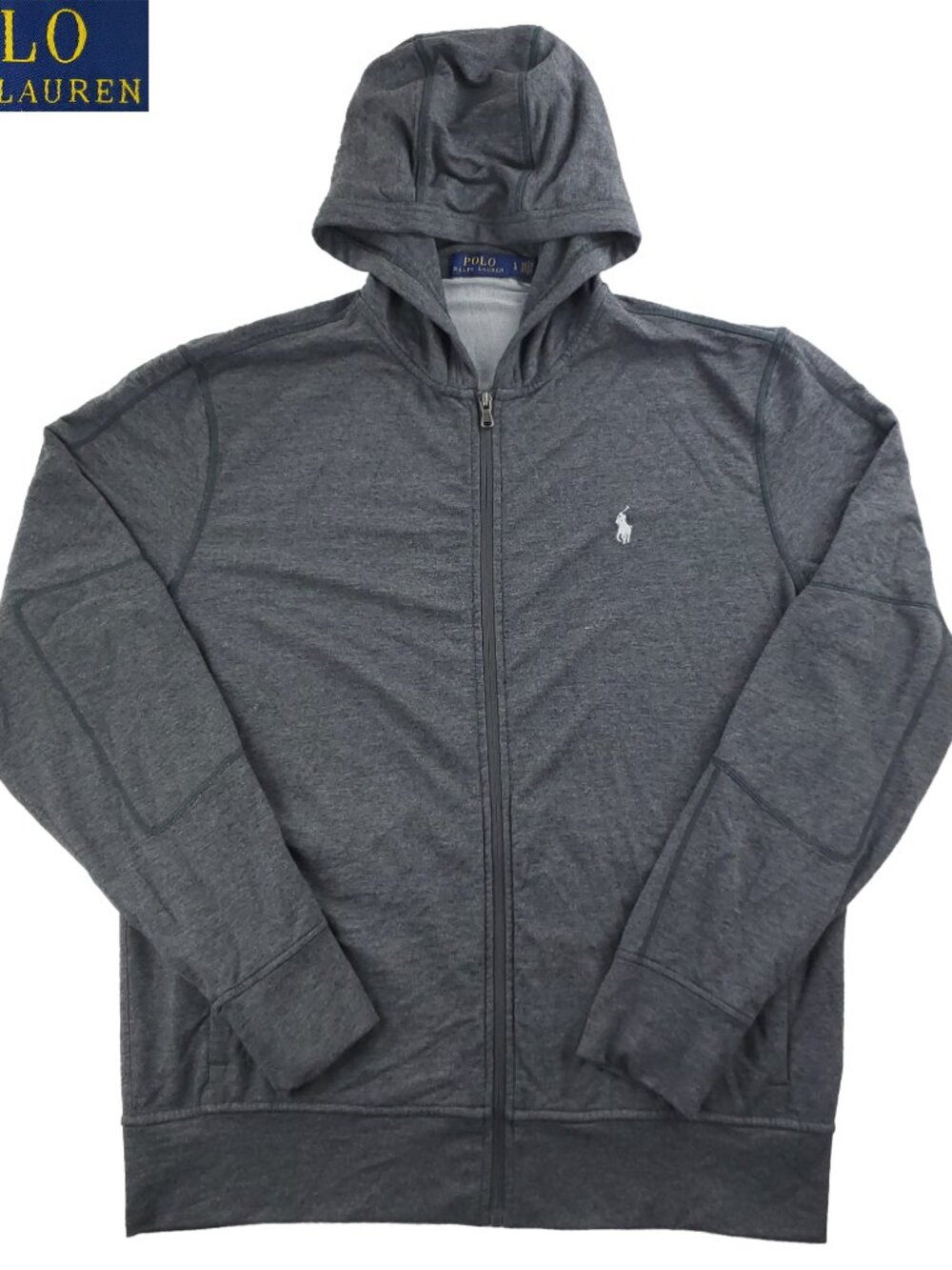 Polo Ralph Lauren Pony Hoodie Jacket Full Zip Lightweight Stretch Men's Large